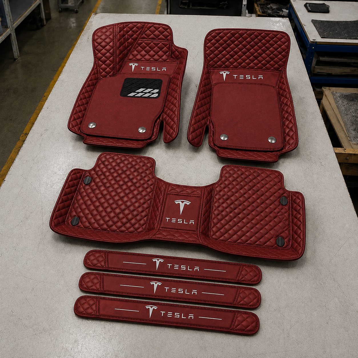 Set Tappetini Auto in Vera Pelle Premium — Protezione Elegante per il Tuo Veicolo