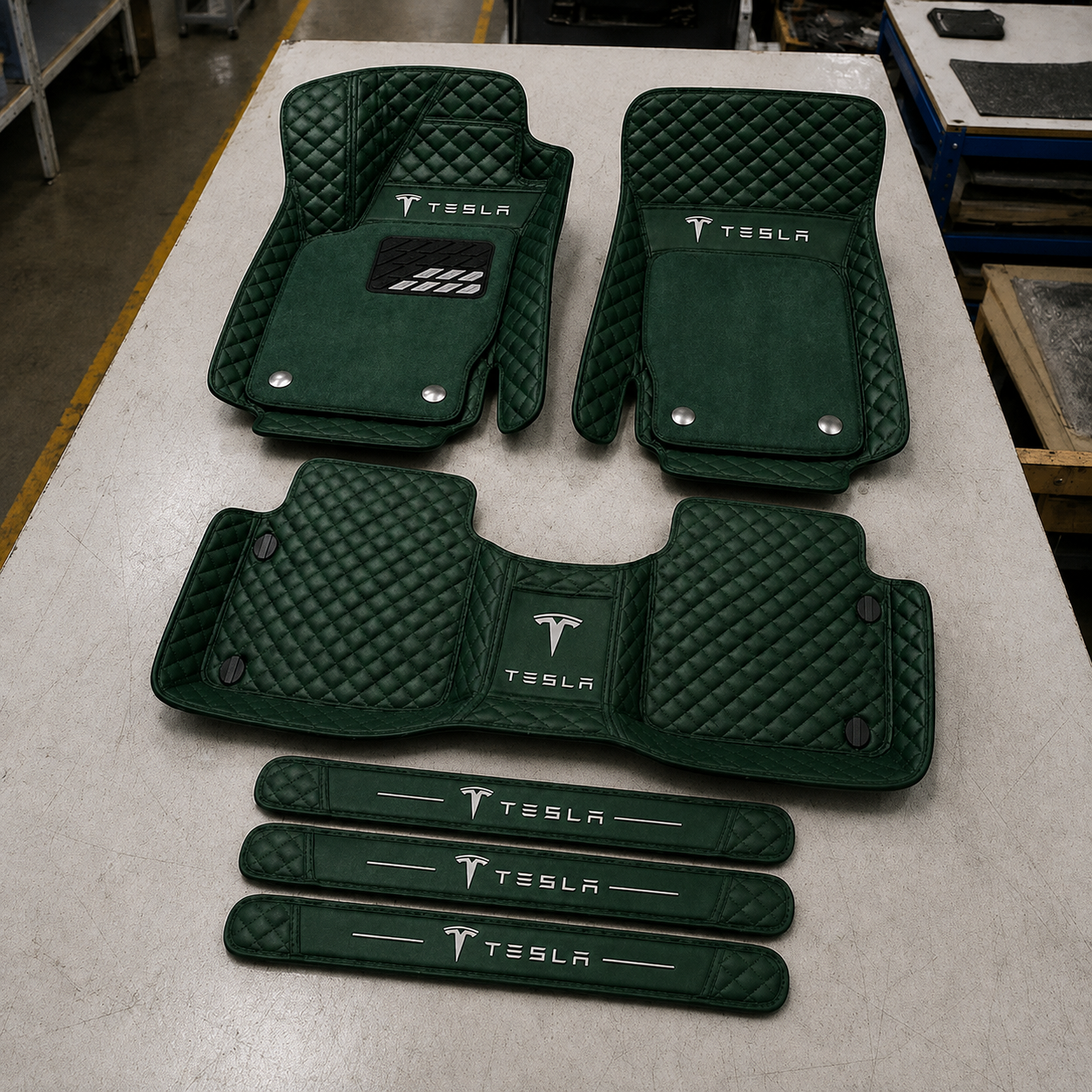 Set Tappetini Auto in Vera Pelle Premium — Protezione Elegante per il Tuo Veicolo