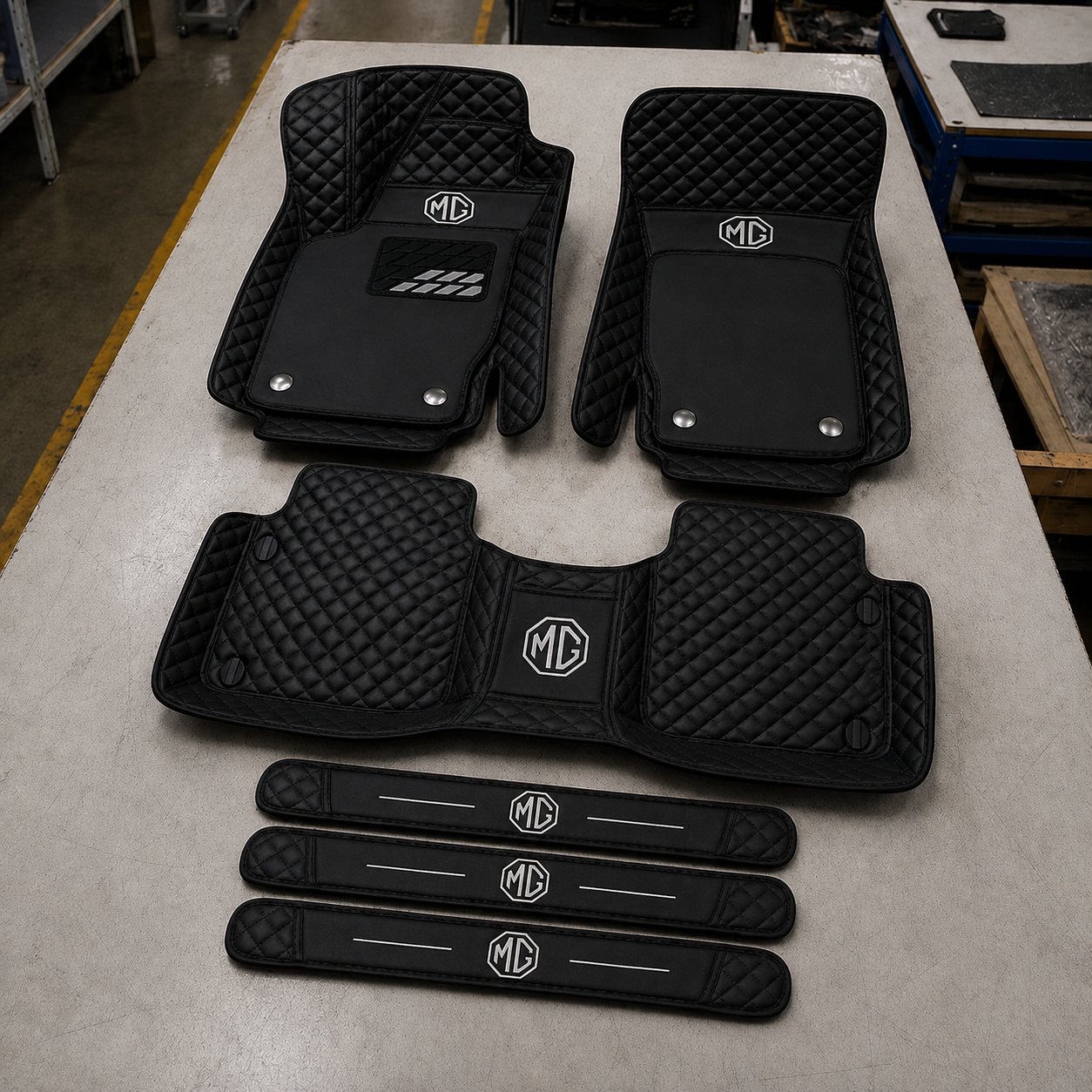 Set Tappetini Auto in Vera Pelle Premium — Protezione Elegante per il Tuo Veicolo