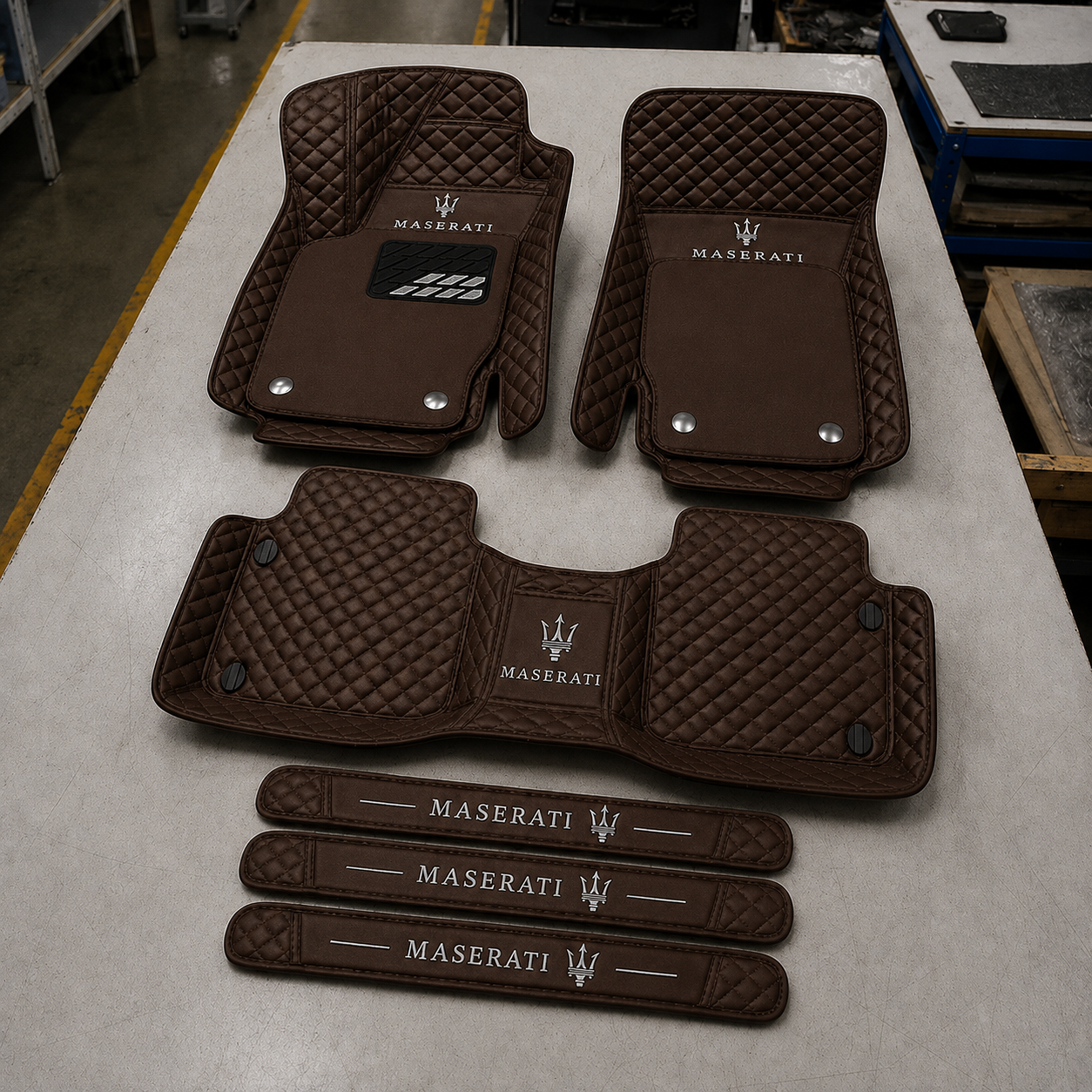 Set Tappetini Auto in Vera Pelle Premium — Protezione Elegante per il Tuo Veicolo