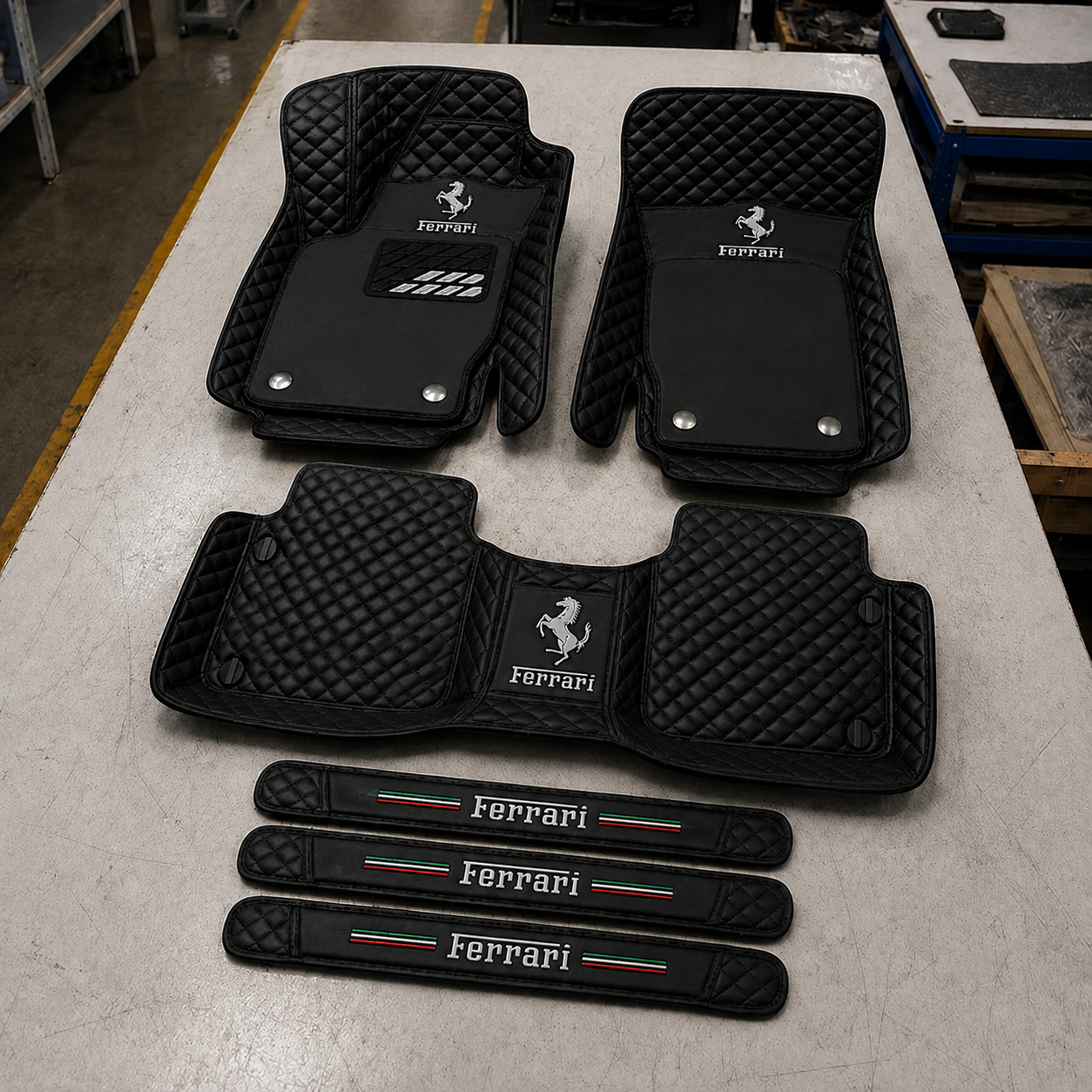 Set Tappetini Auto in Vera Pelle Premium — Protezione Elegante per il Tuo Veicolo