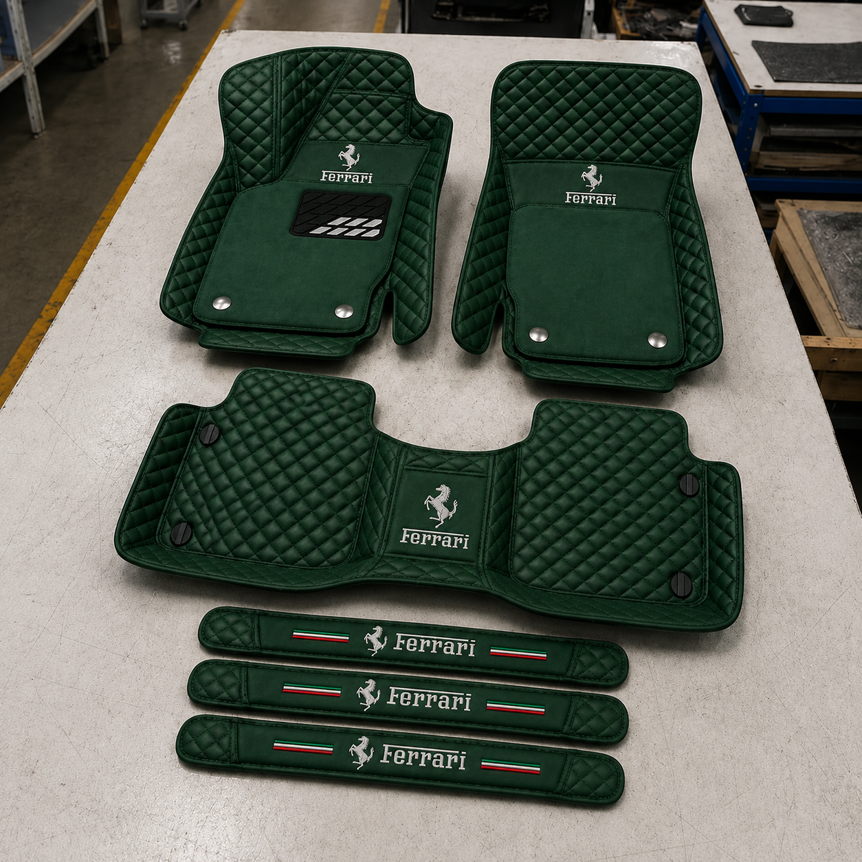 Set Tappetini Auto in Vera Pelle Premium — Protezione Elegante per il Tuo Veicolo