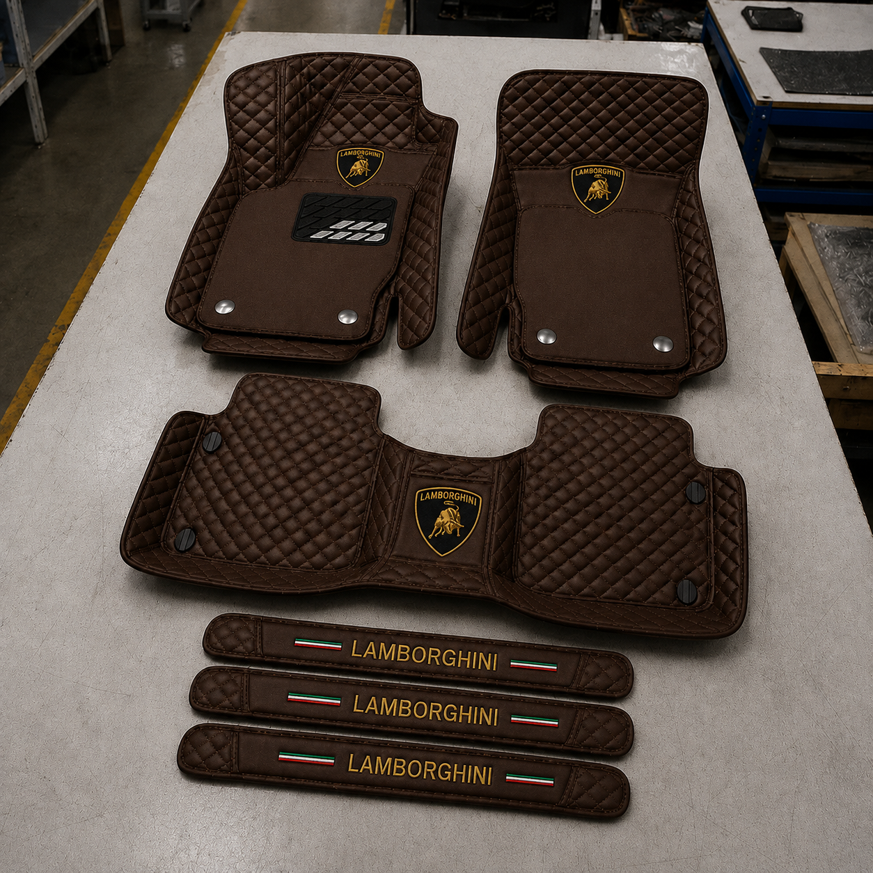Set Tappetini Auto in Vera Pelle Premium — Protezione Elegante per il Tuo Veicolo