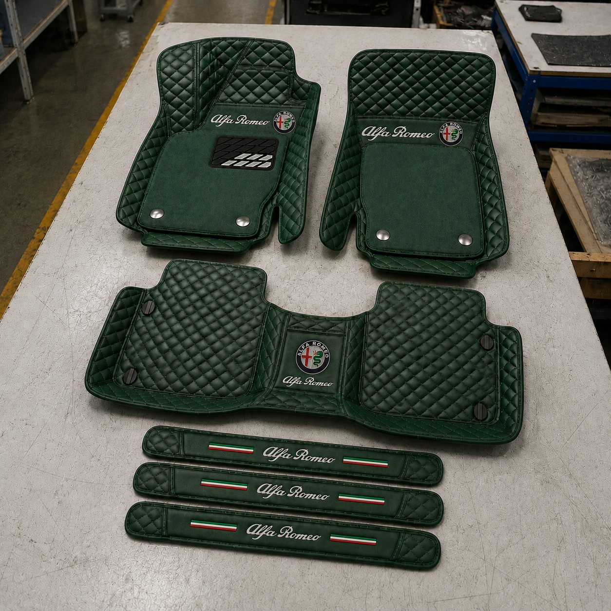 Set Tappetini Auto in Vera Pelle Premium — Protezione Elegante per il Tuo Veicolo