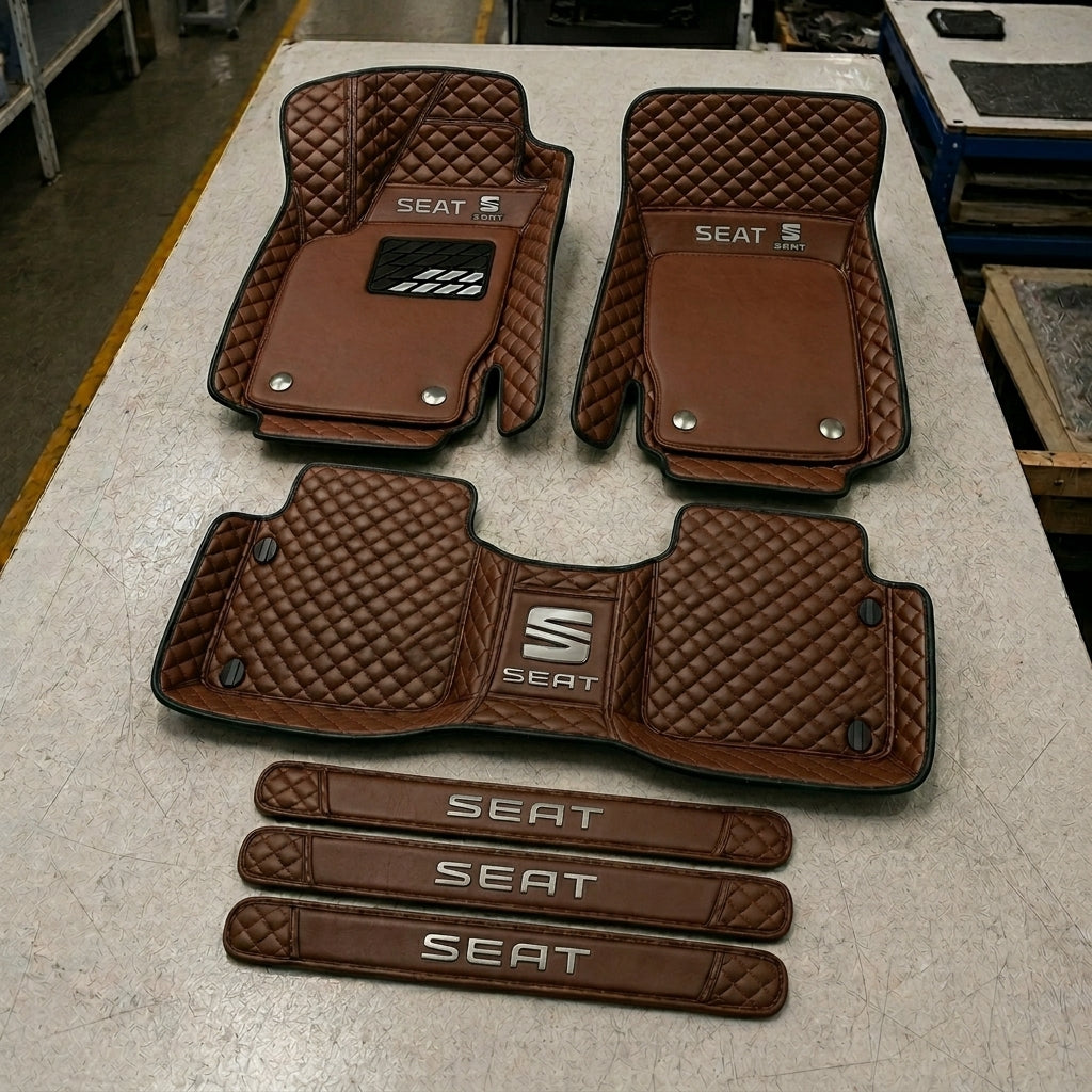 Set Tappetini Auto in Vera Pelle Premium — Protezione Elegante per il Tuo Veicolo