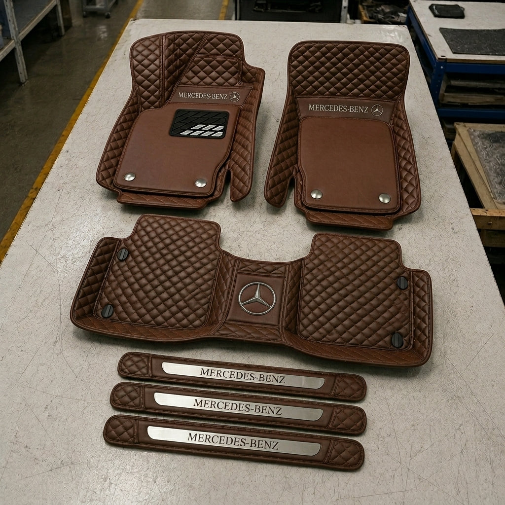 Set Tappetini Auto in Vera Pelle Premium — Protezione Elegante per il Tuo Veicolo