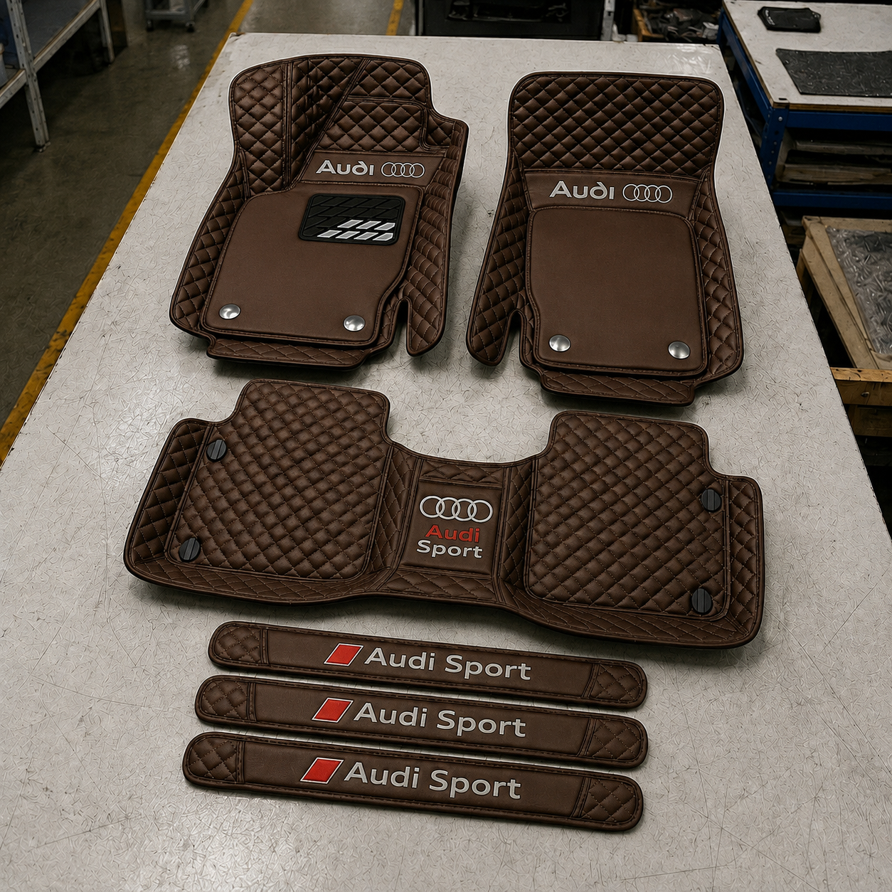 Set Tappetini Auto in Vera Pelle Premium — Protezione Elegante per il Tuo Veicolo