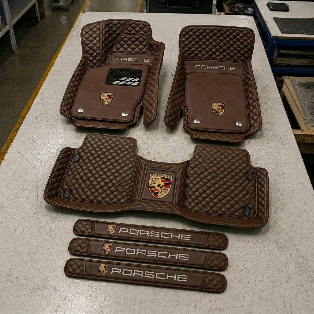 Set Tappetini Auto in Vera Pelle Premium — Protezione Elegante per il Tuo Veicolo