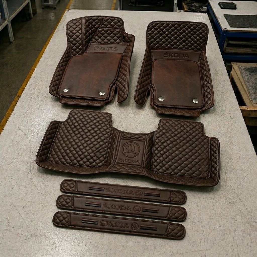 Set Tappetini Auto in Vera Pelle Premium — Protezione Elegante per il Tuo Veicolo
