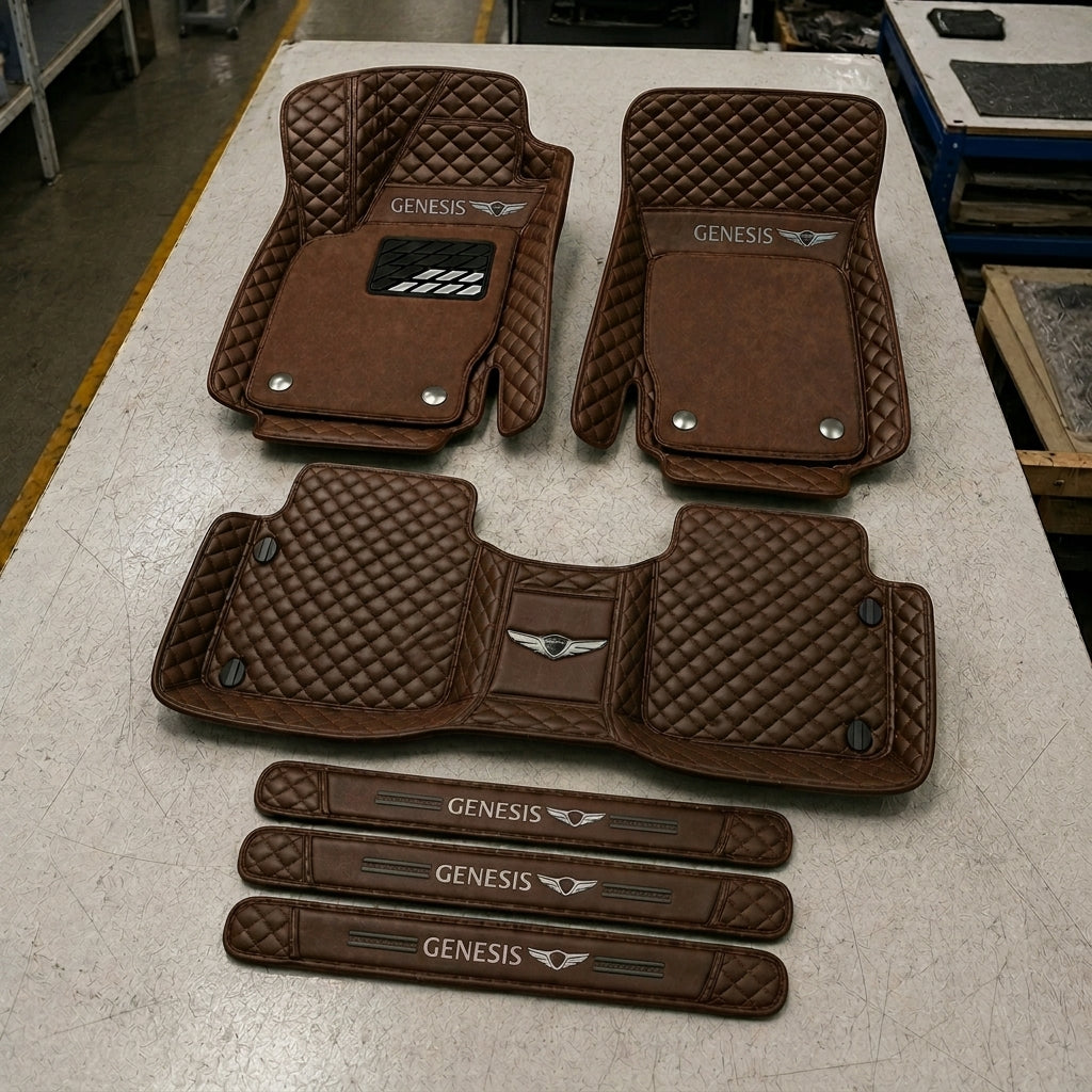 Set Tappetini Auto in Vera Pelle Premium — Protezione Elegante per il Tuo Veicolo