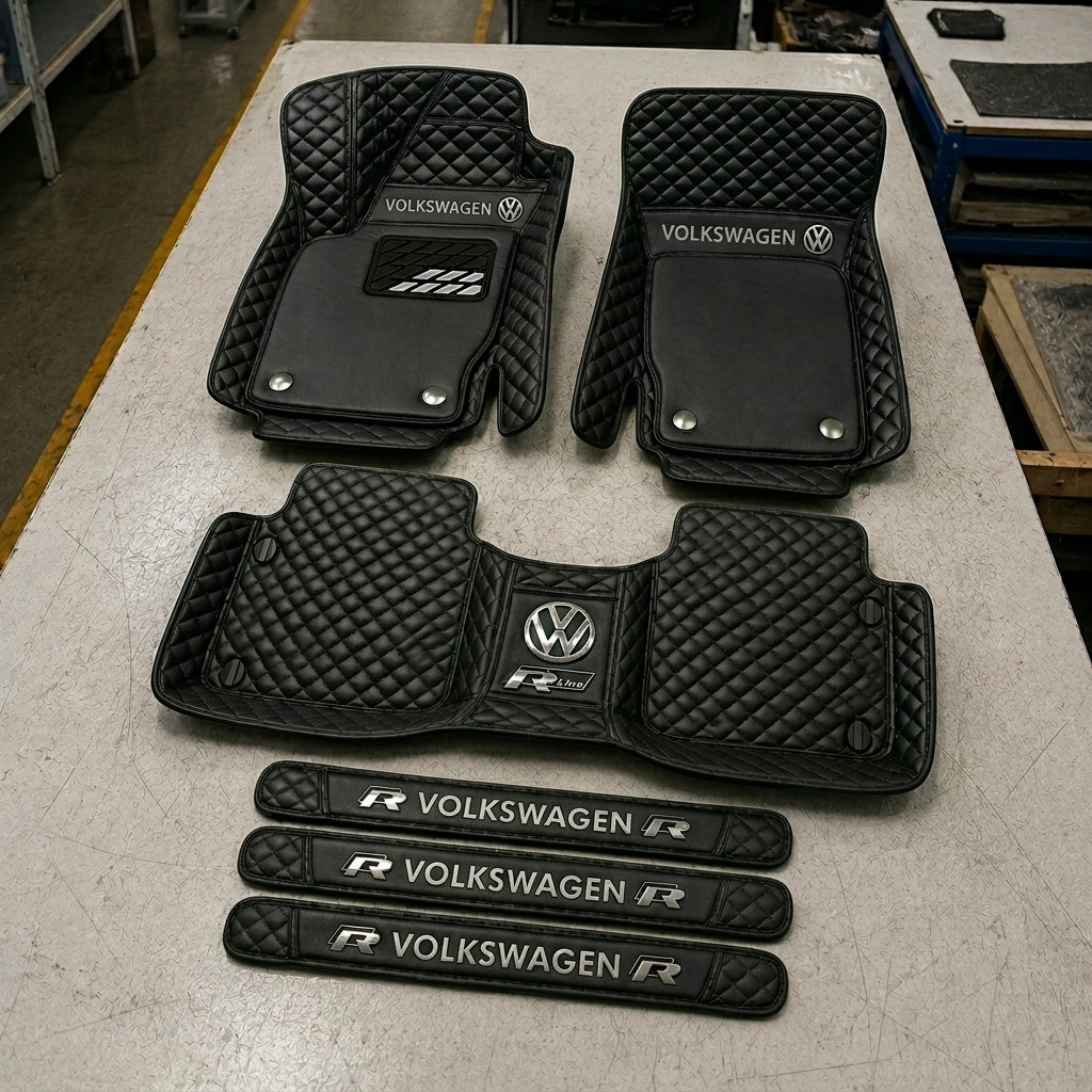 Set Tappetini Auto in Vera Pelle Premium — Protezione Elegante per il Tuo Veicolo