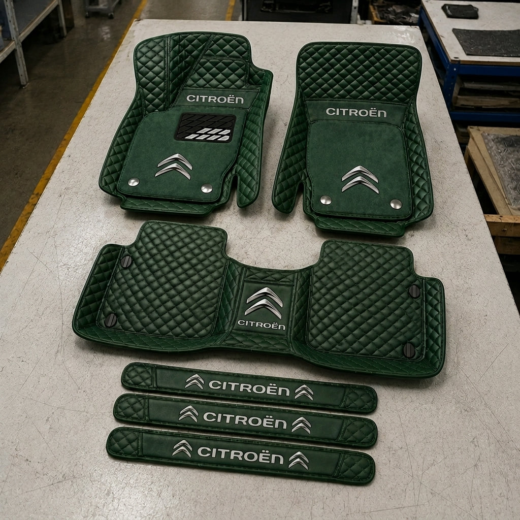 Set Tappetini Auto in Vera Pelle Premium — Protezione Elegante per il Tuo Veicolo