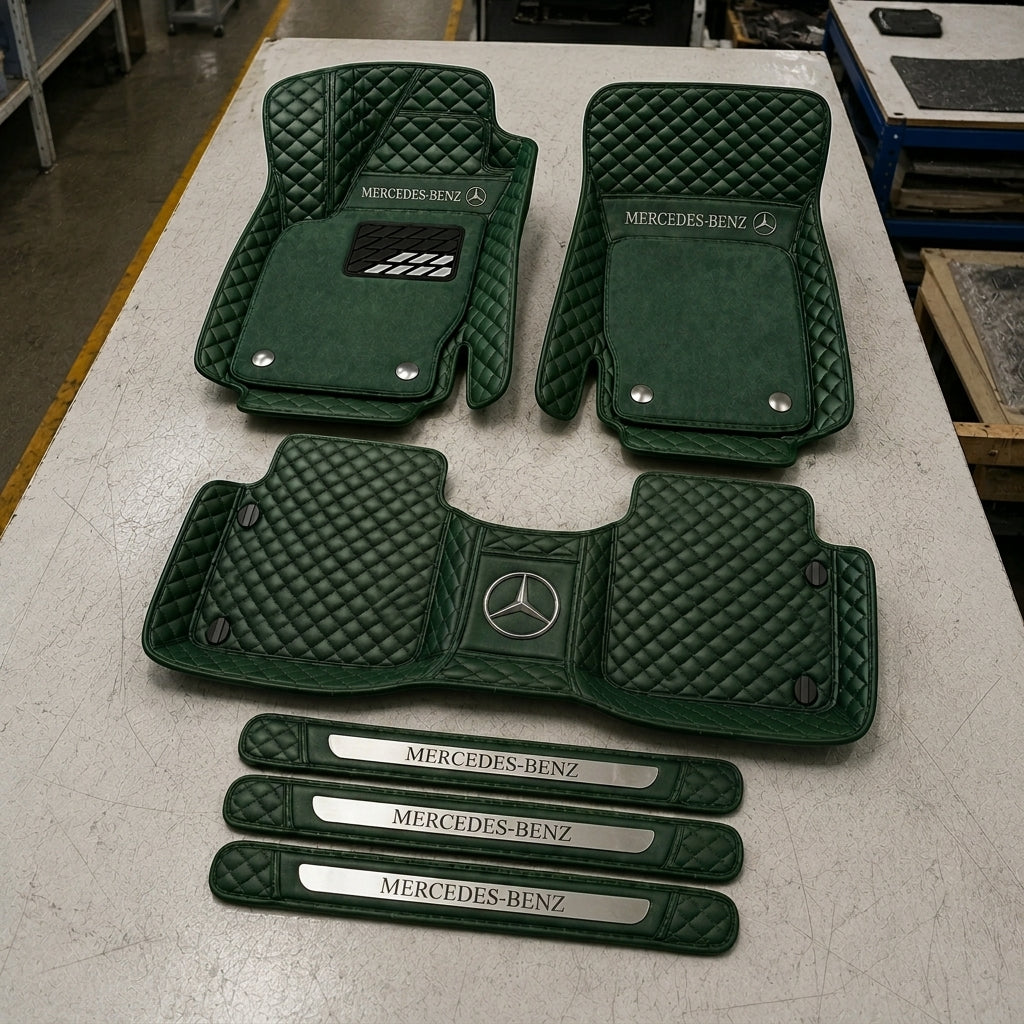 Set Tappetini Auto in Vera Pelle Premium — Protezione Elegante per il Tuo Veicolo