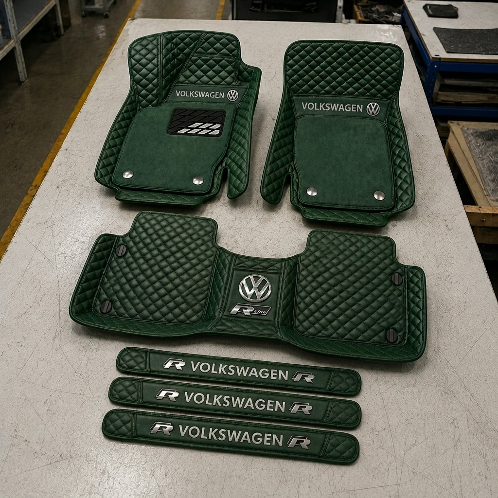 Set Tappetini Auto in Vera Pelle Premium — Protezione Elegante per il Tuo Veicolo