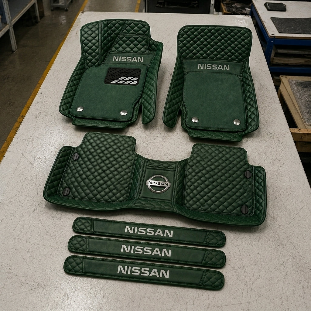 Set Tappetini Auto in Vera Pelle Premium — Protezione Elegante per il Tuo Veicolo