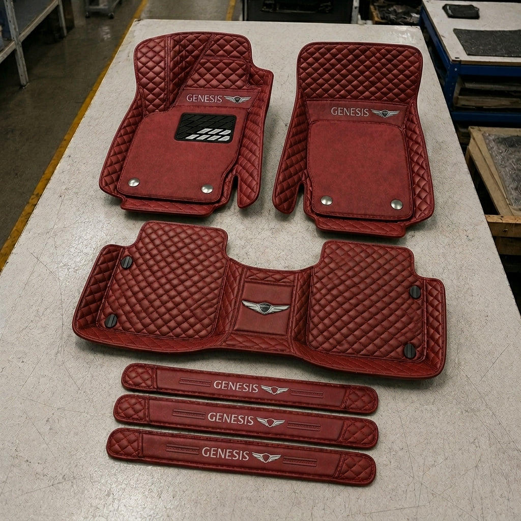 Set Tappetini Auto in Vera Pelle Premium — Protezione Elegante per il Tuo Veicolo