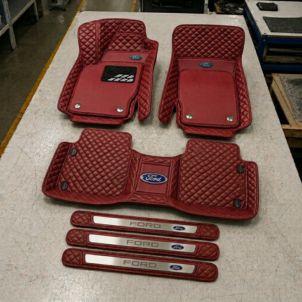 Set Tappetini Auto in Vera Pelle Premium — Protezione Elegante per il Tuo Veicolo