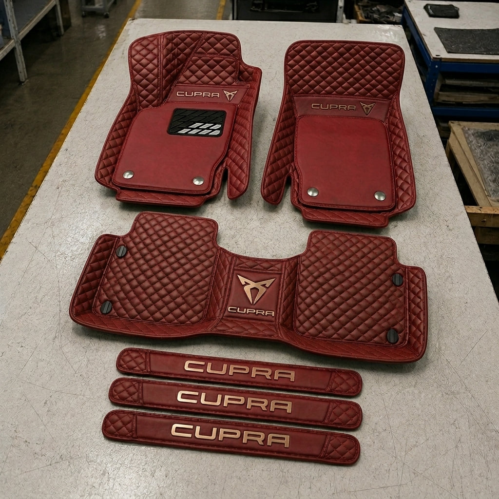 Set Tappetini Auto in Vera Pelle Premium — Protezione Elegante per il Tuo Veicolo