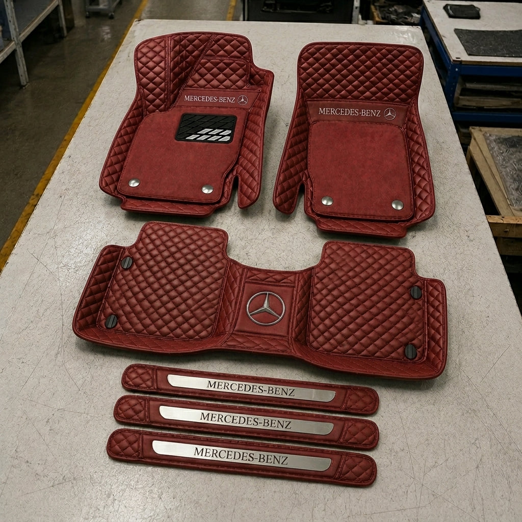 Set Tappetini Auto in Vera Pelle Premium — Protezione Elegante per il Tuo Veicolo